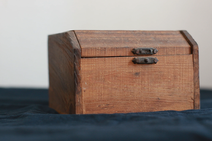 Closed handcrafted wooden box