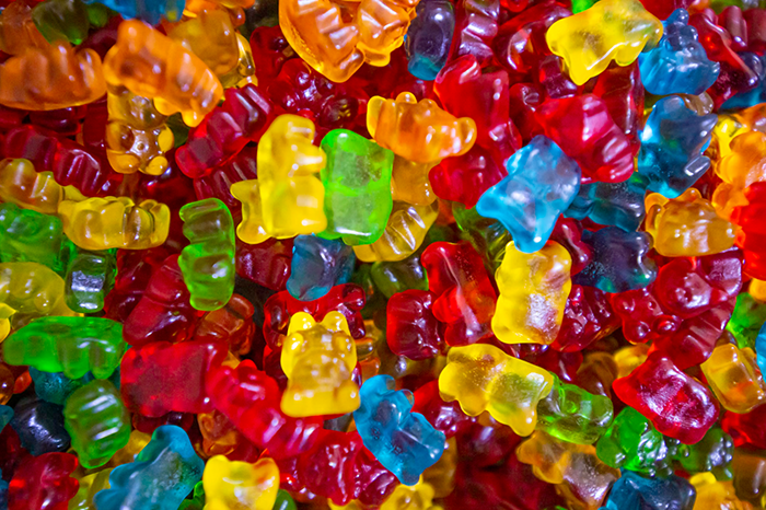 A pile of gummy bears